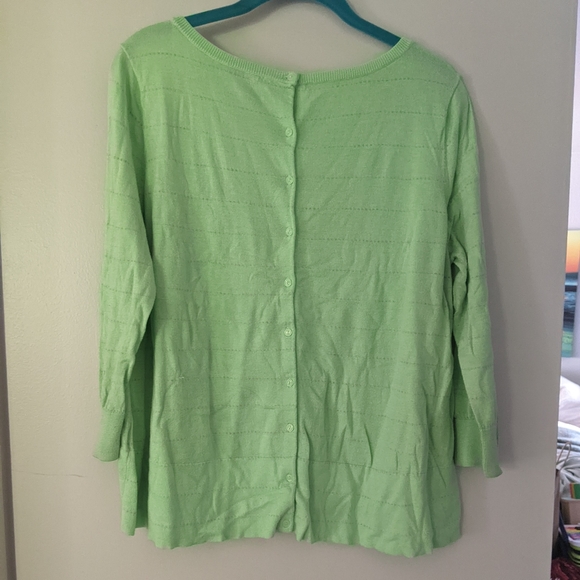 Halogen lime green sweater size large - Picture 3 of 4